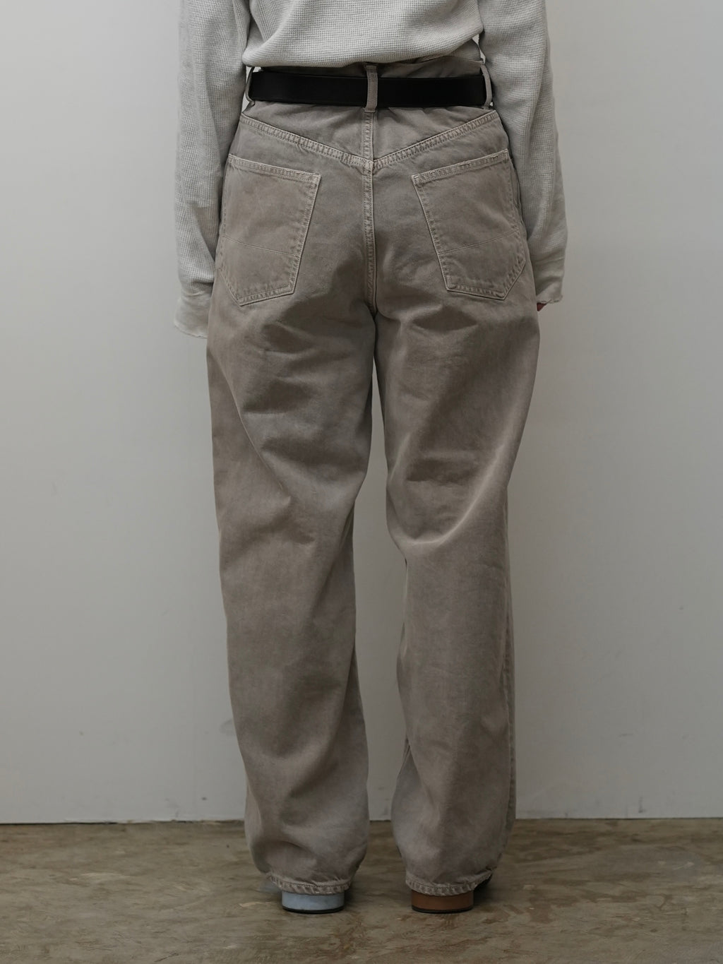 AGING MIDDLE STRAIGHT 5P DENIM PANTS(GRAY)