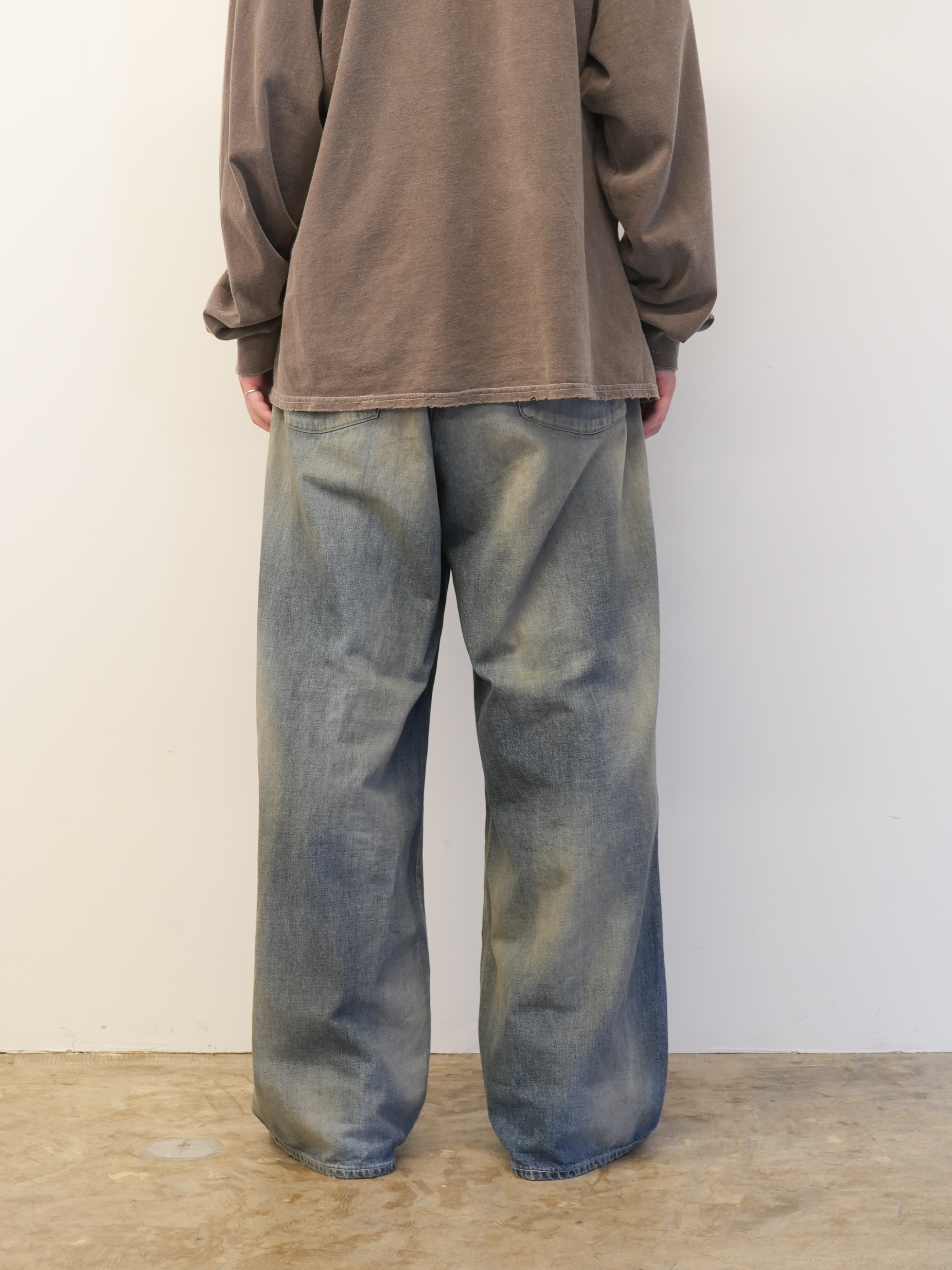 ANCELLM 23AW MIX COLOR WIDE DENIM PANTS ANCELLM 23AW MIX COLOR 