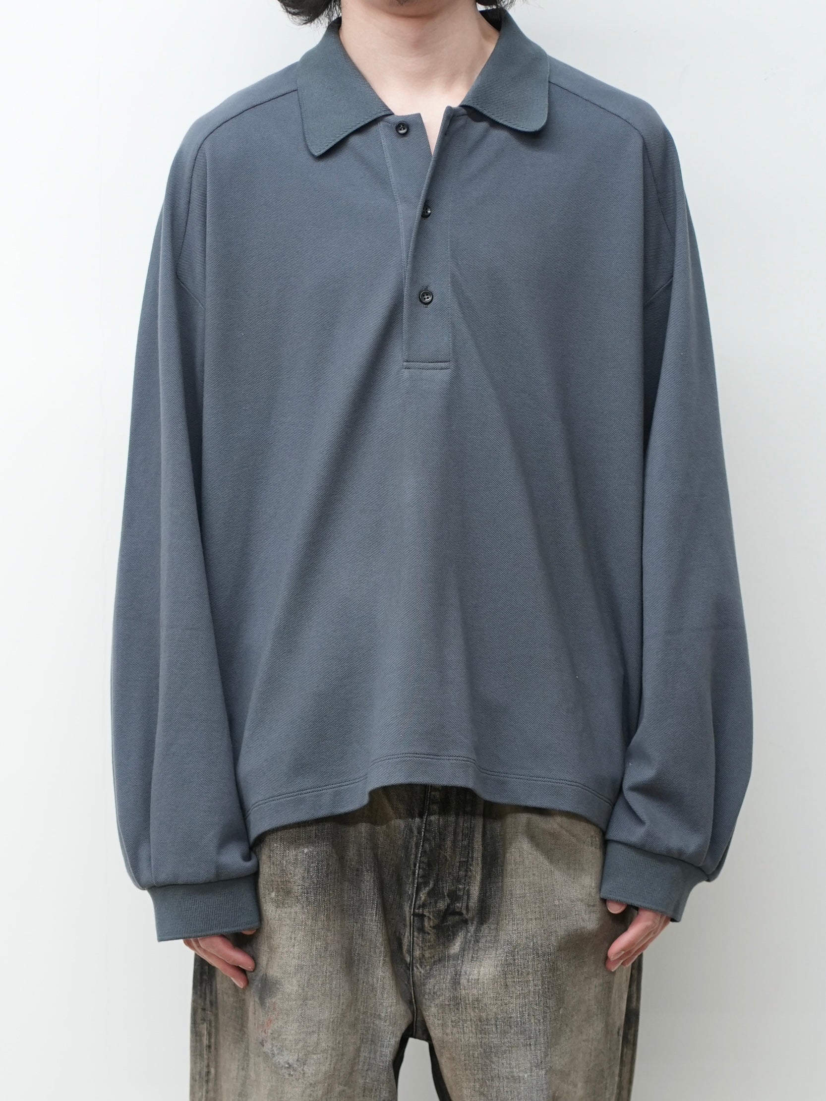 26SS ANCELLM L/S POLO GRAY サイズ2 L/S POLO(GRAY) – ANCELLM