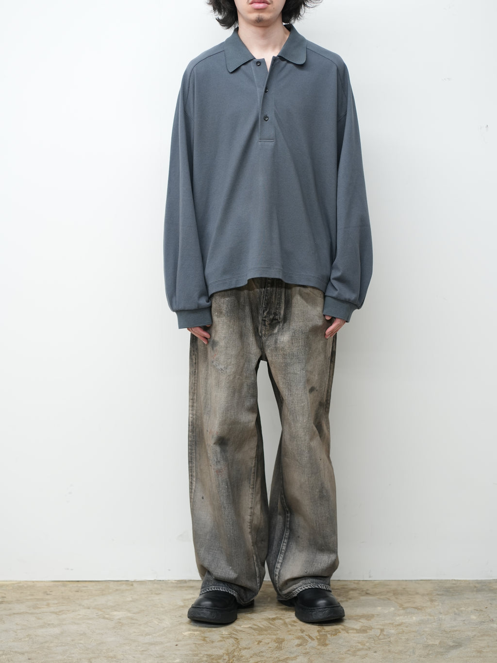 L/S POLO(GRAY) – ANCELLM