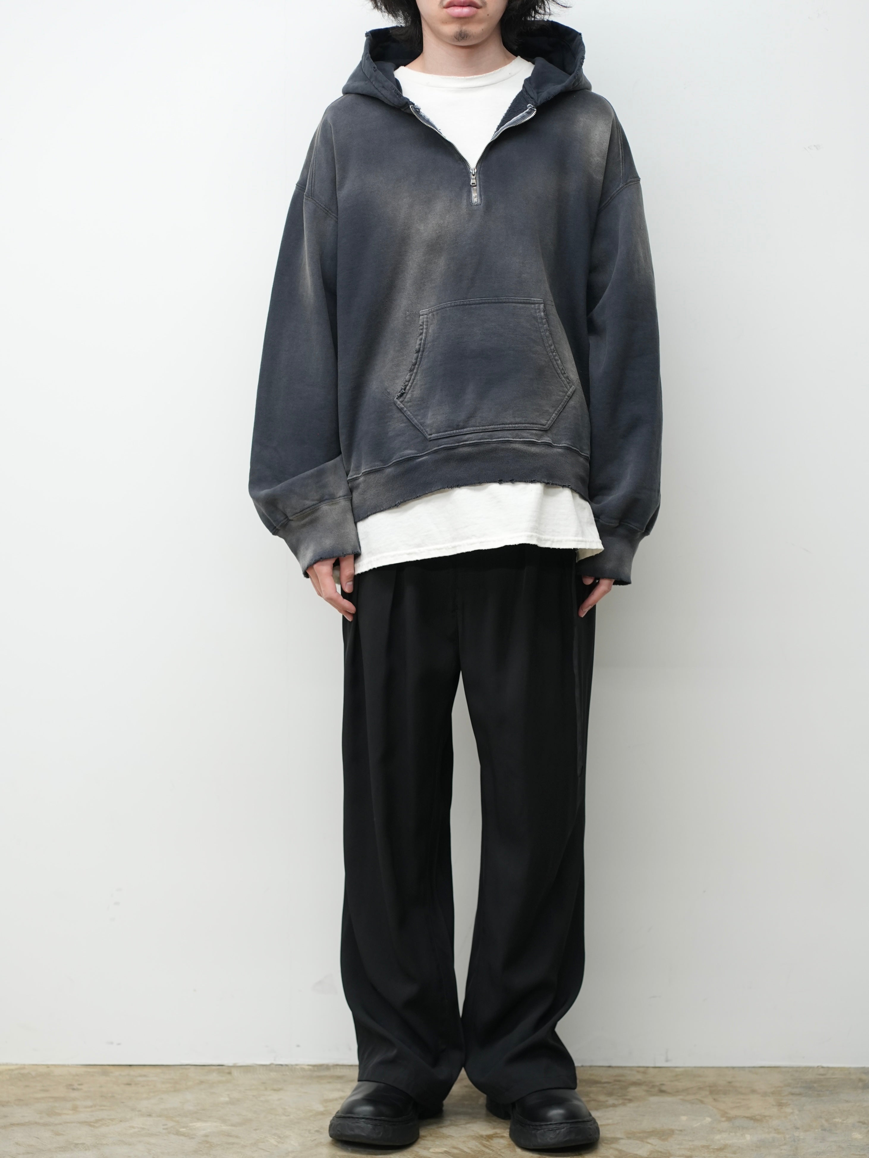 LIGHT LOOP ZIP HOODIE(BLACK) – ANCELLM