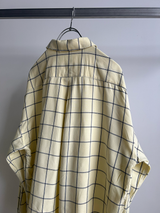 RAYON CHECK CRASH LS SHIRT(CREAM)