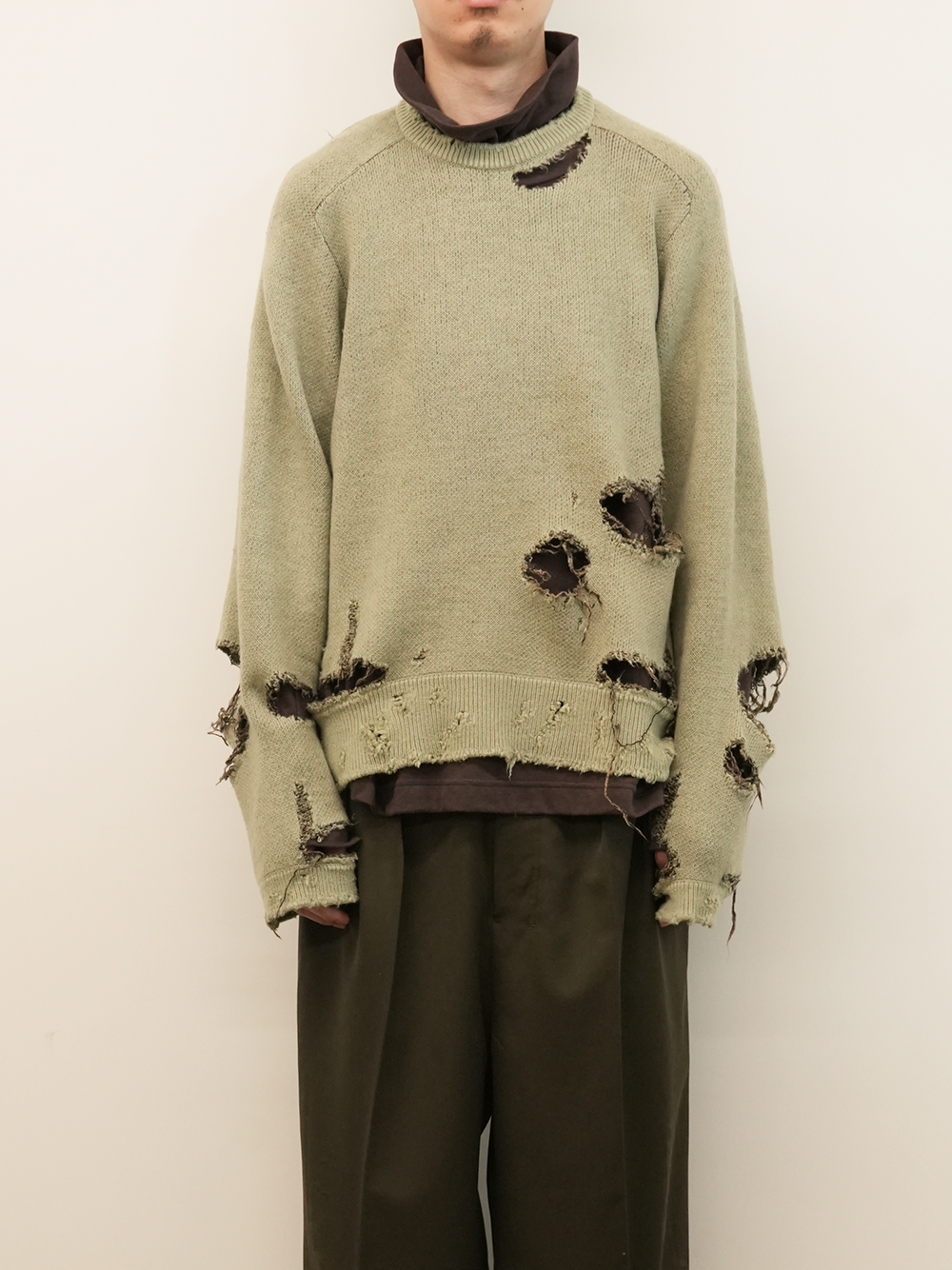 DAMAGE KNIT(GREEN)