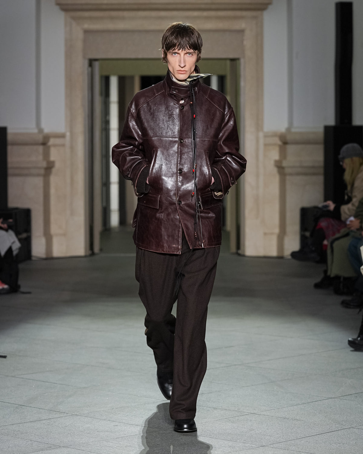 H.L HALF COAT(BROWN)