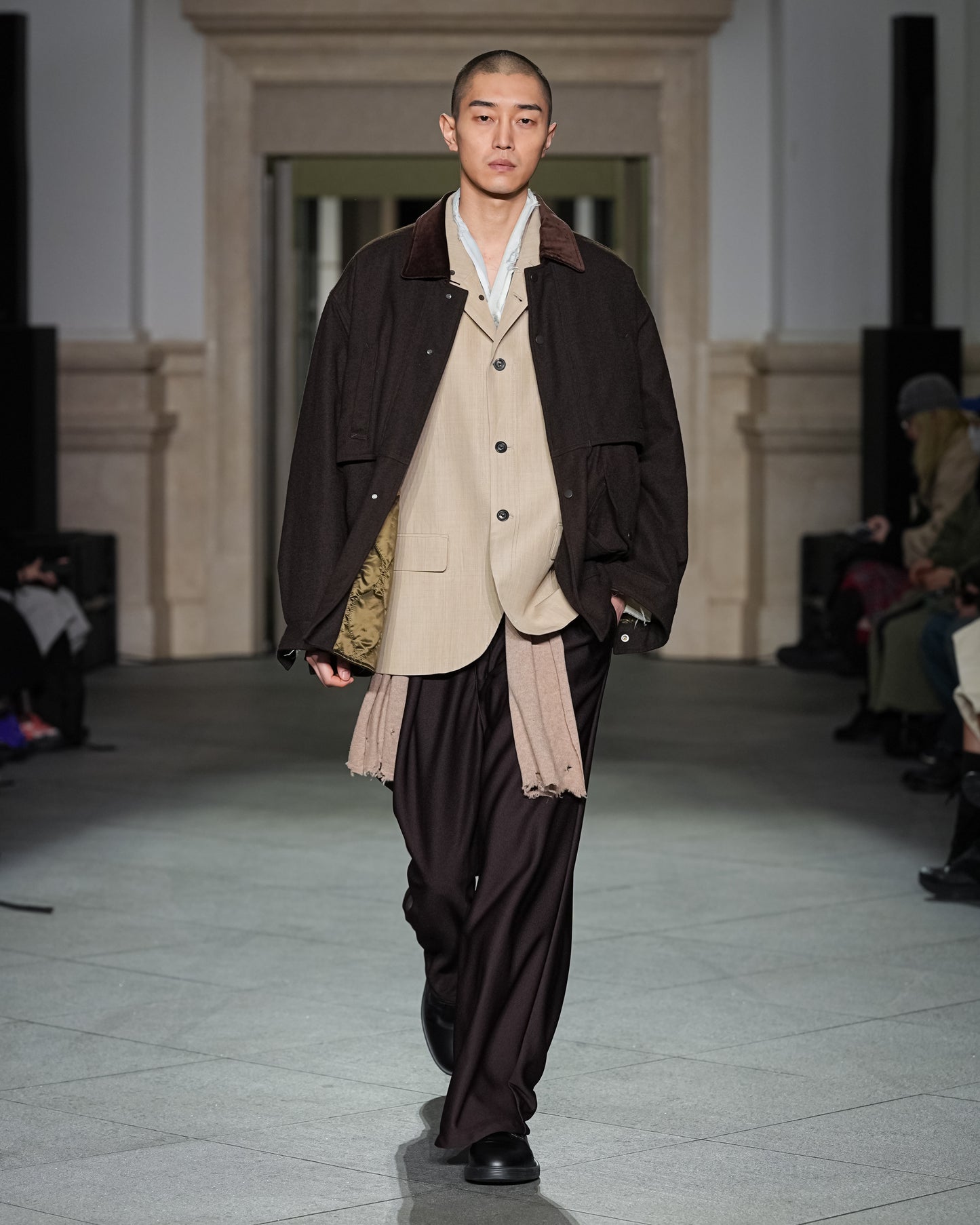 WOOL HALF JACKET(BROWN)