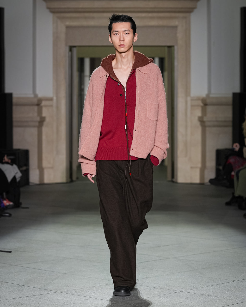 WOOL CUT SLACKS(BLACK)