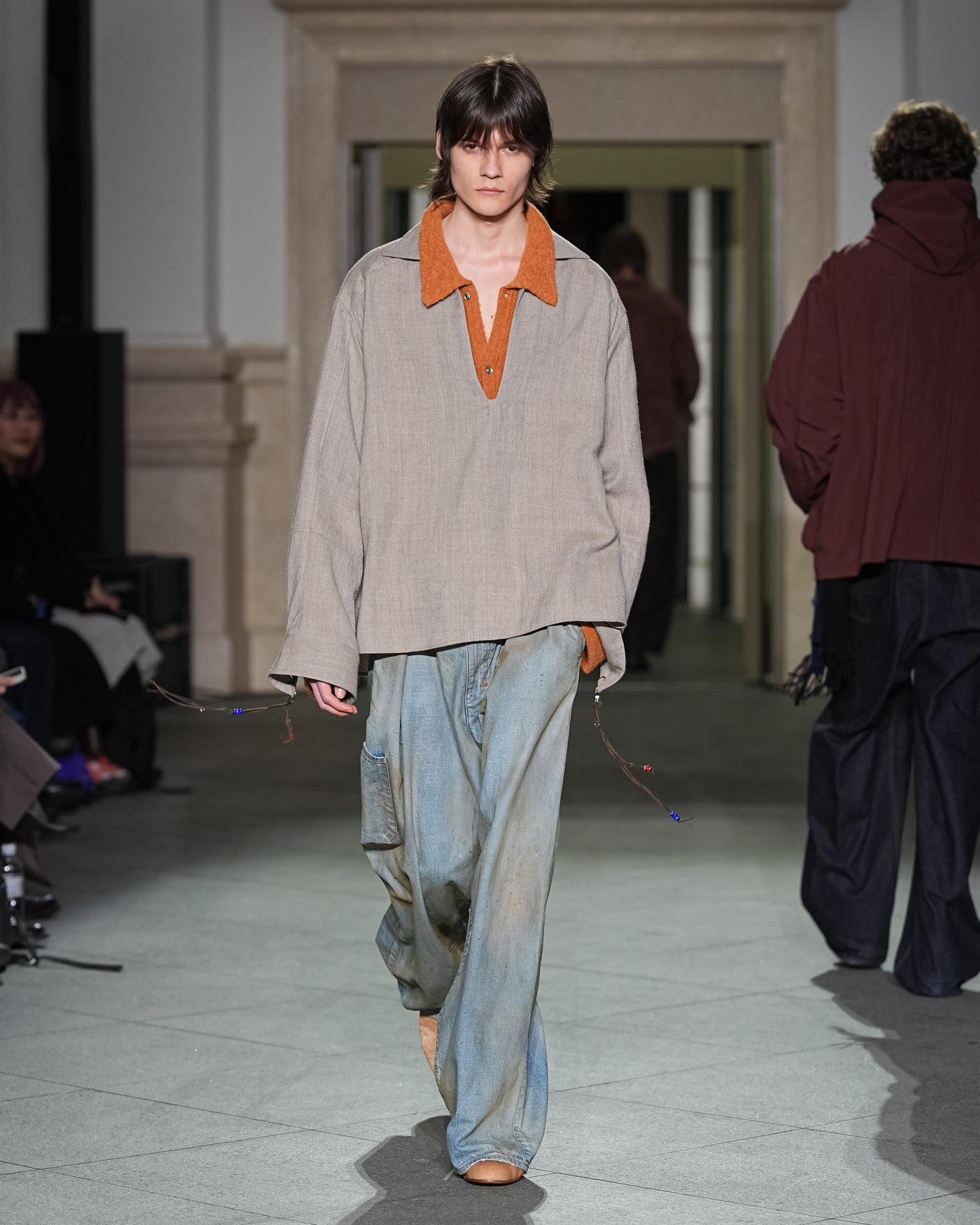 SKIPPER UV NECK SHIRT(BEIGE)