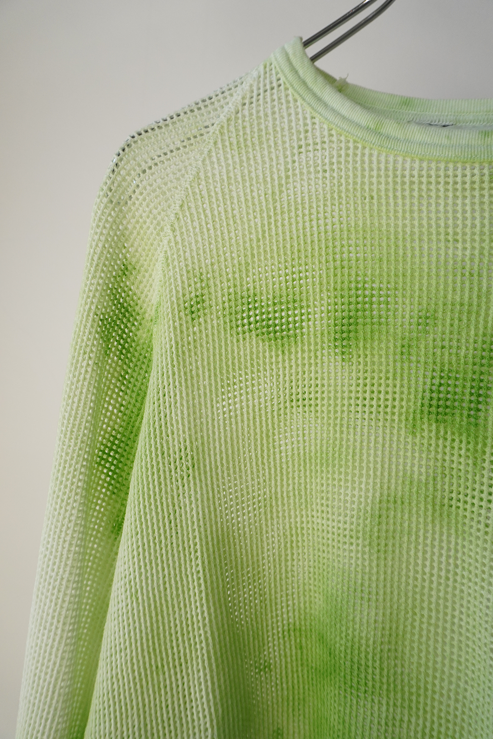 DYED MESH LS T-SHIRT(PISTACHIO)