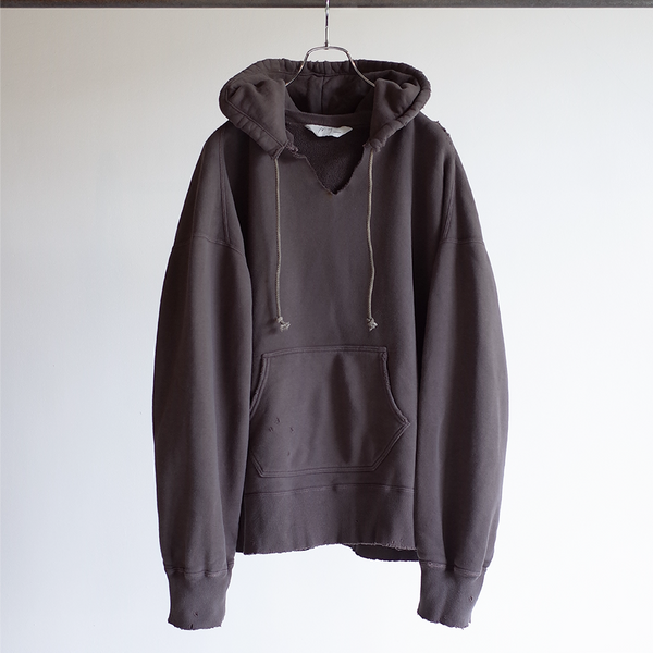 DYED DAMAGE HOODIE(F.BLACK) – ANCELLM