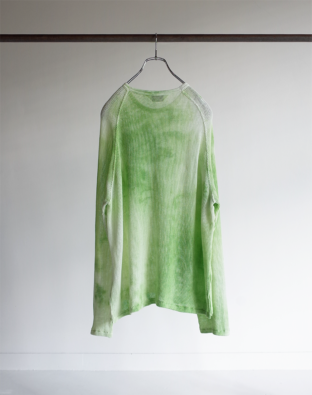 DYED MESH LS T-SHIRT(PISTACHIO)