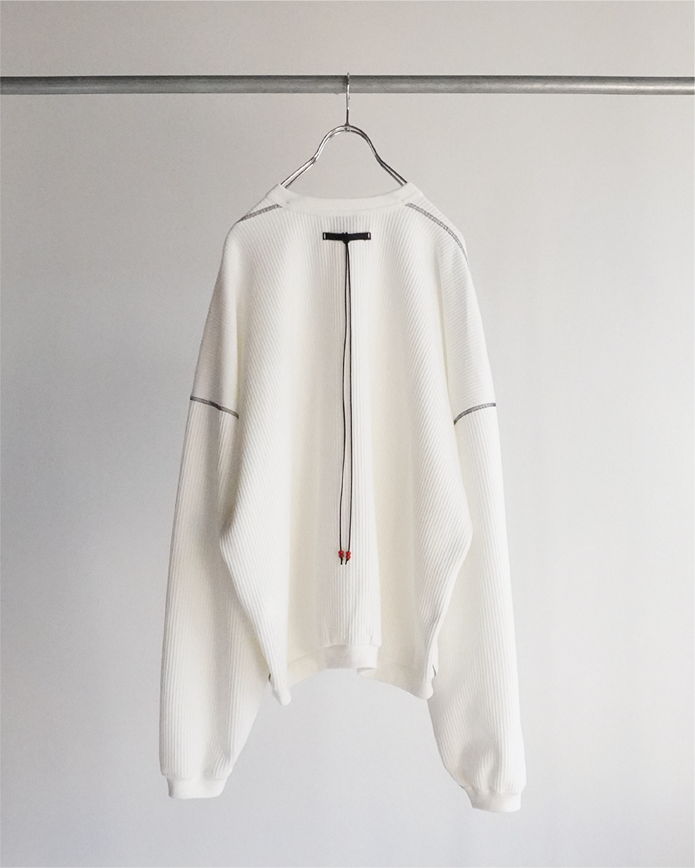 RAILKNIT HENLEY OVERSIZED LS(WHITE)