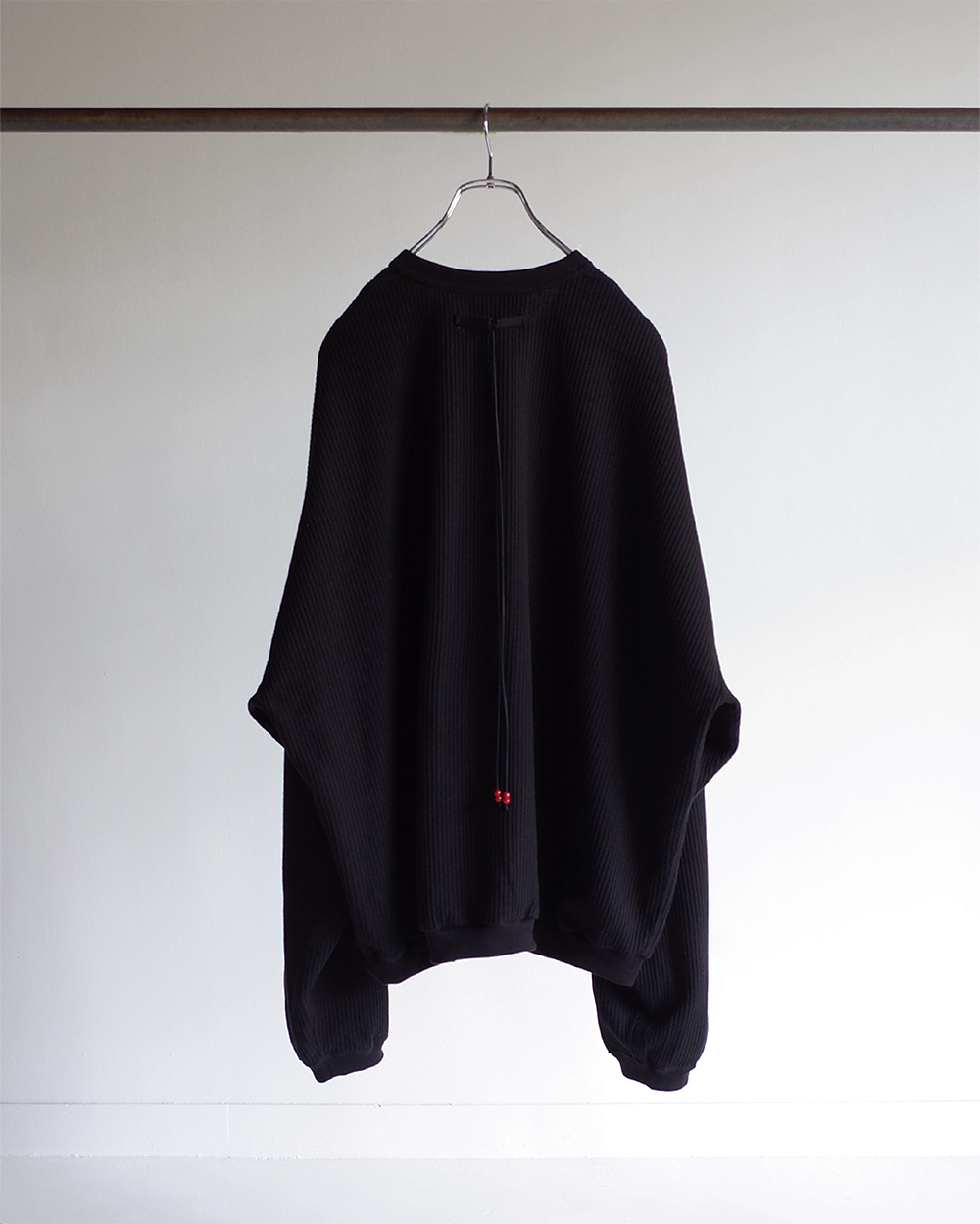 RAILKNIT HENLEY OVERSIZED LS(BLACK)