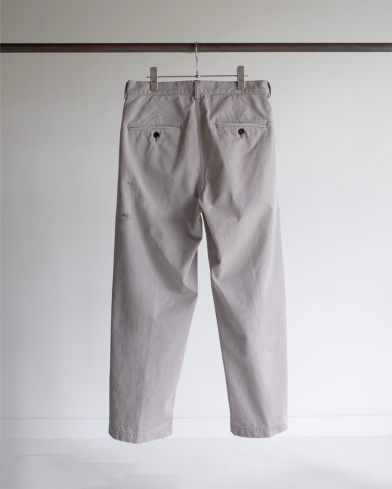 23ss Ancellm paint Chino trousers gray-