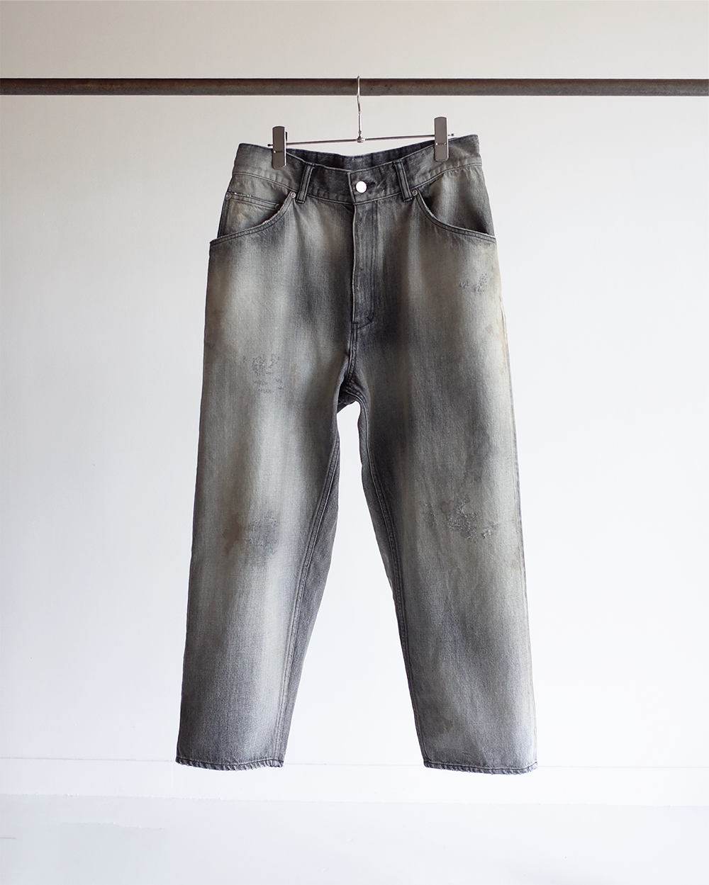 SELVEDGE TAPERED 5P BLACK DENIM PANTS – ANCELLM SELVEDGE TAPERED 5P BLACK DENIM PANTS – ANCELLM