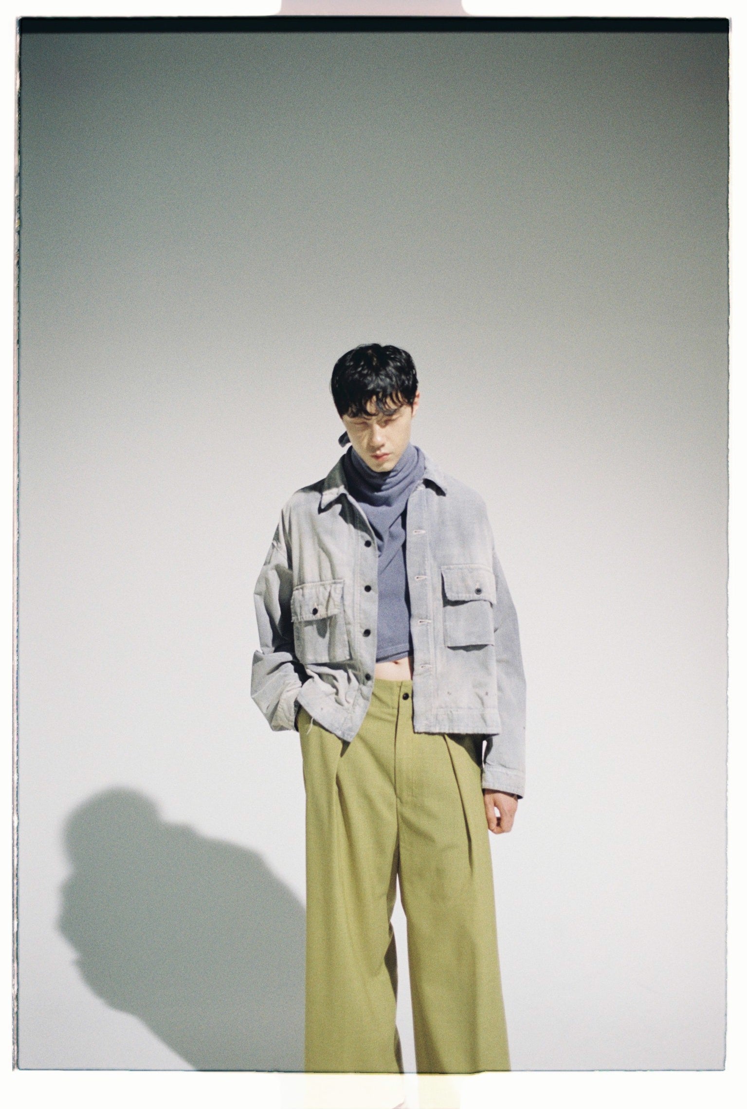 T/W TUCK SLACKS(H.PISTACHIO) – ANCELLM