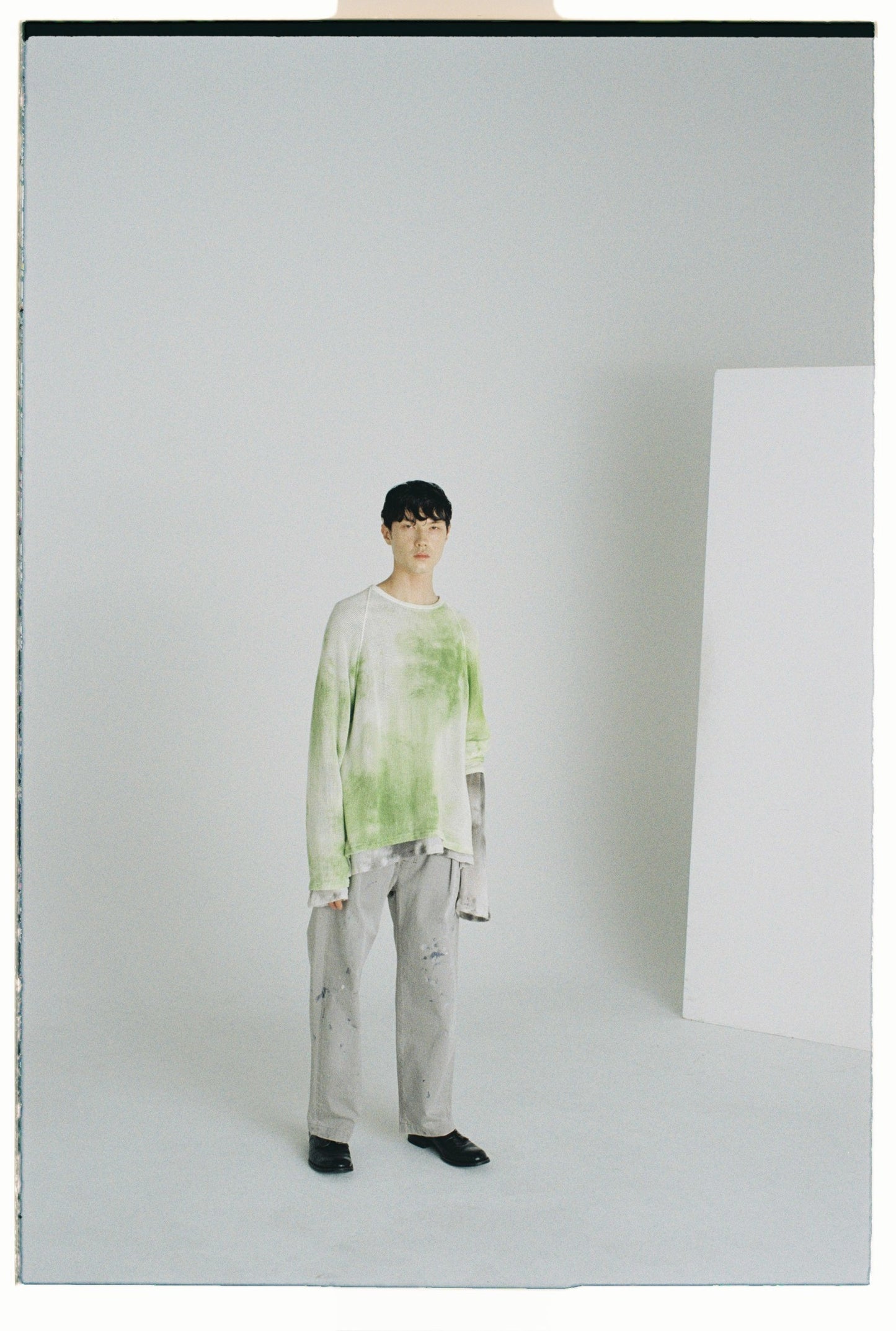 DYED MESH LS T-SHIRT(PISTACHIO)