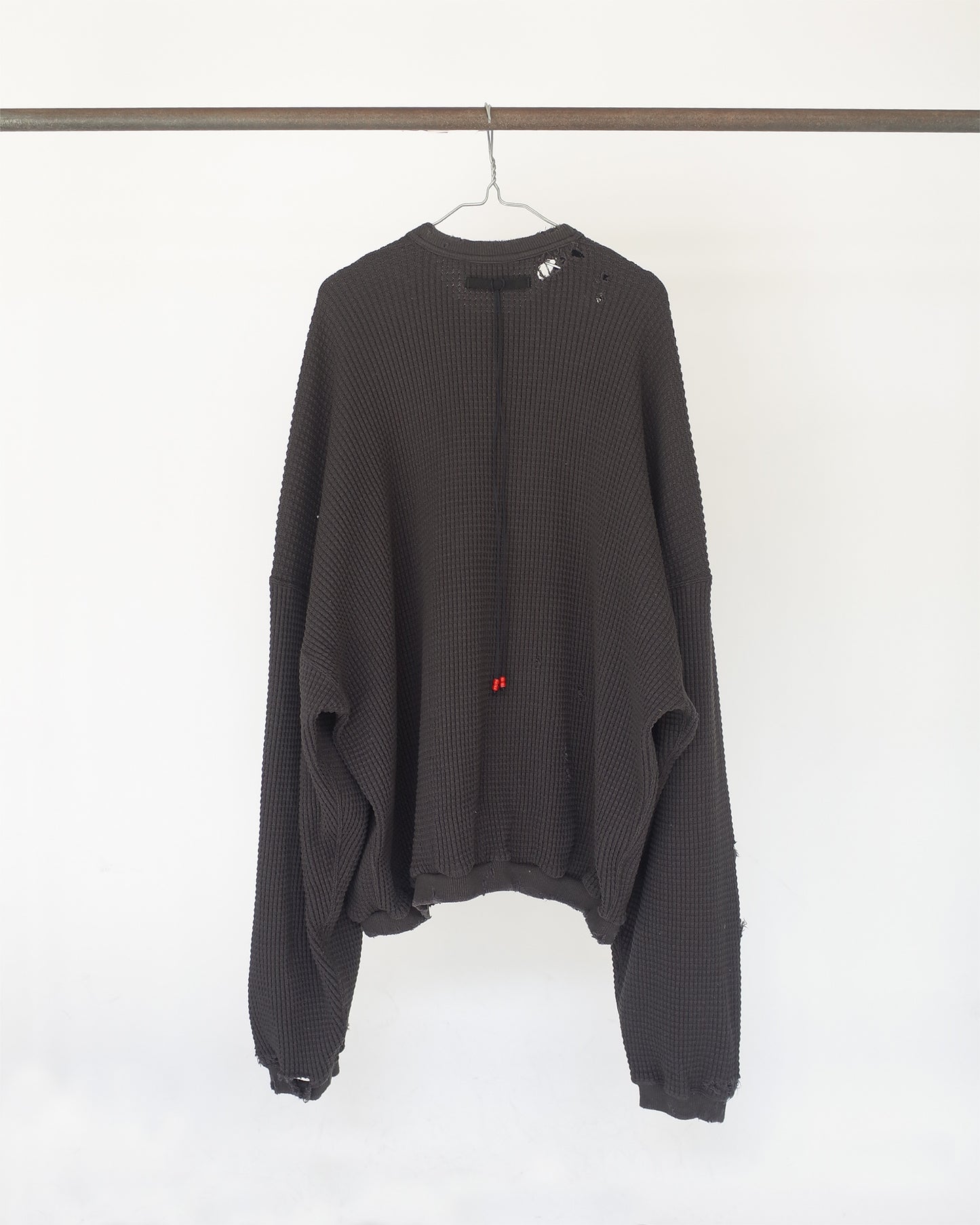 DAMAGE HEAVY WAFFLE OVERSIZED LS