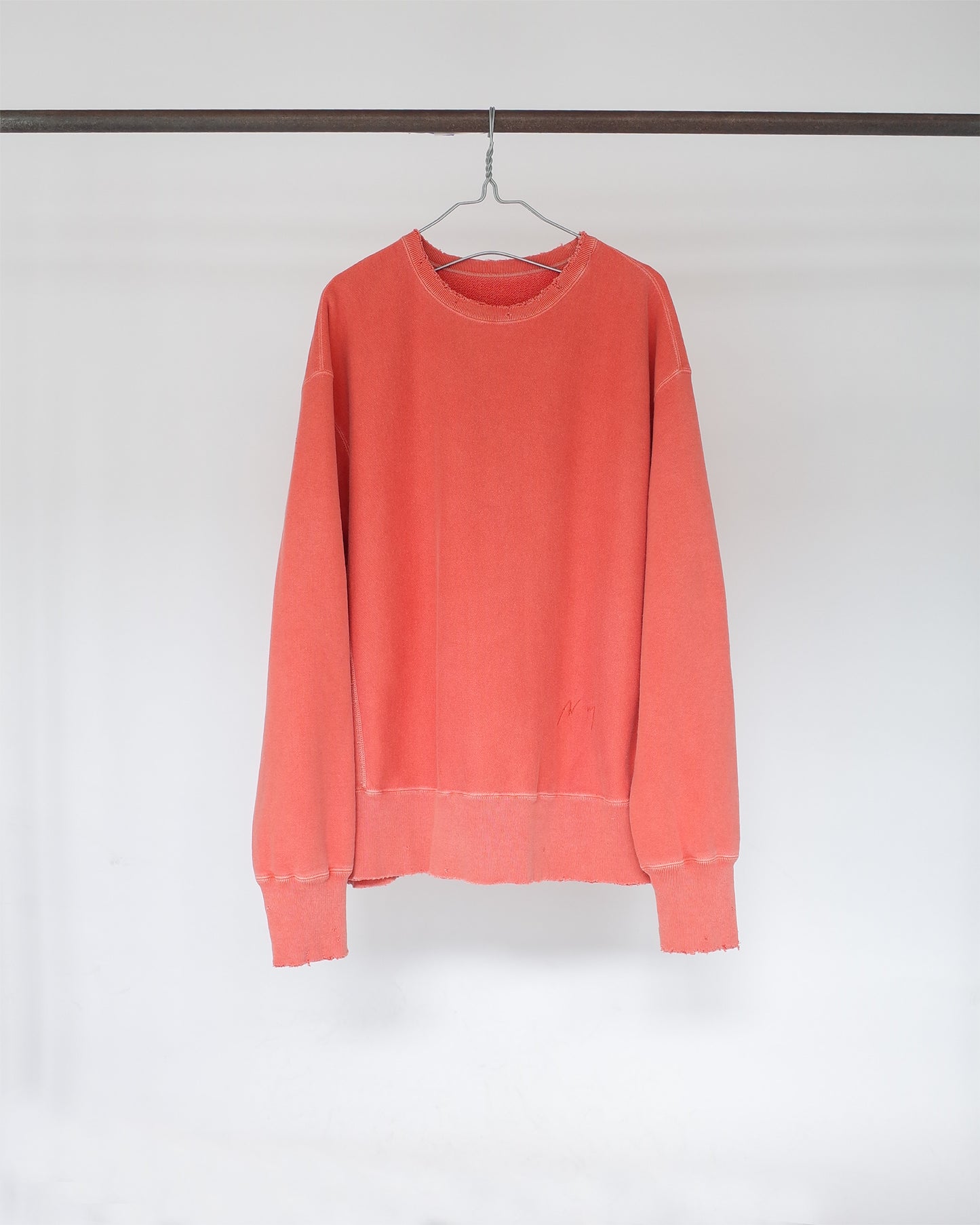 DAMAGE SWEAT SHIRT(RED)