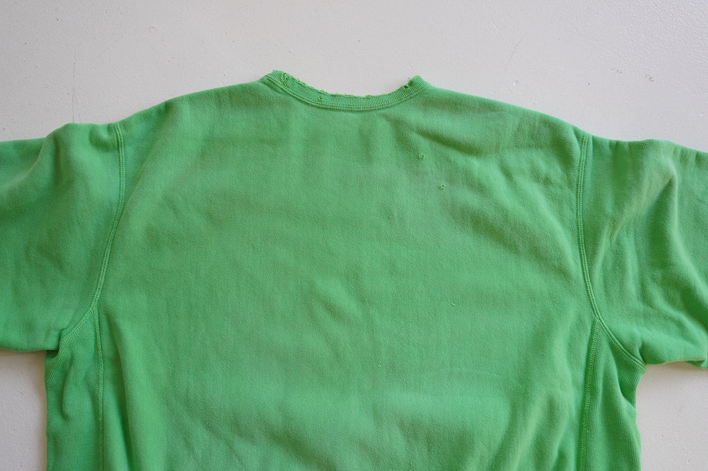 DYED DAMAGE SWEAT SHIRT(PISTACHIO)