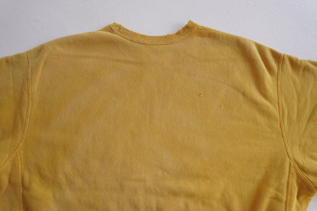 DYED DAMAGE SWEAT SHIRT(MUSTARD)