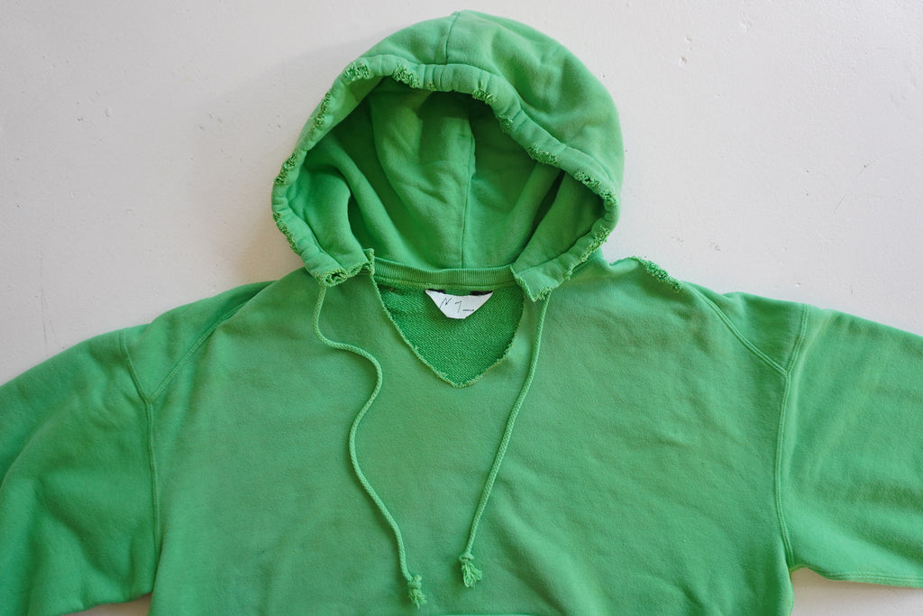 DYED DAMAGE HOODIE(PISTACHIO)