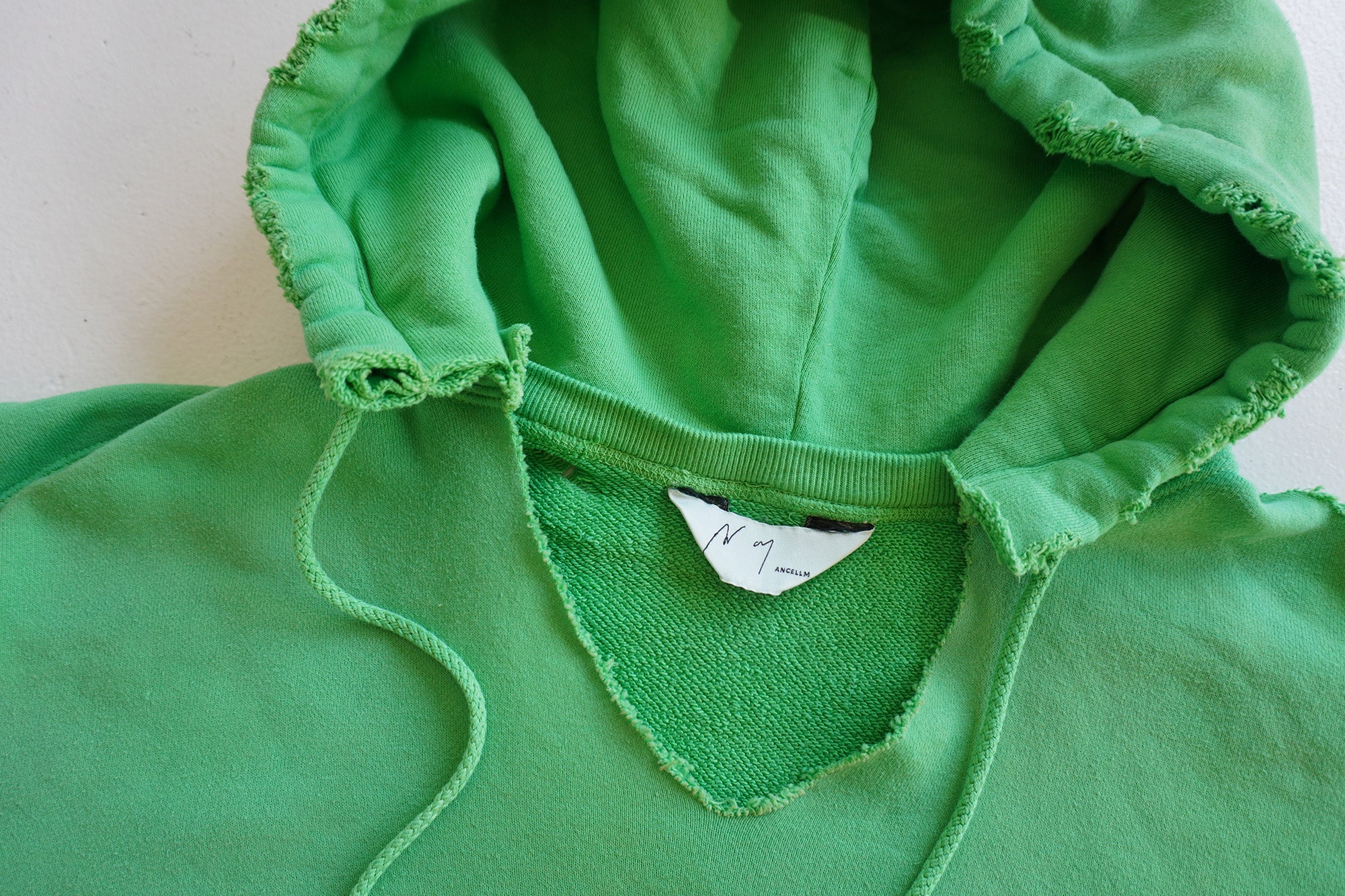 DYED DAMAGE HOODIE(PISTACHIO) – ANCELLM