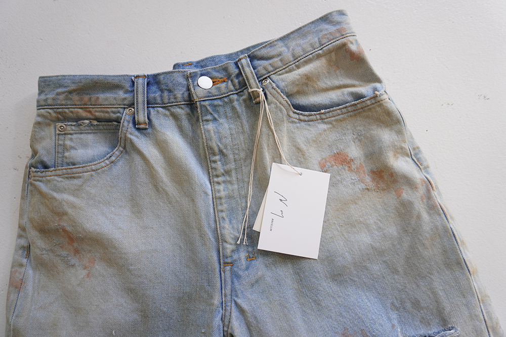 CRASH SELVEDGE SHOE CUT 5P DENIM PANTS – ANCELLM CRASH SELVEDGE SHOE CUT 5P DENIM PANTS – ANCELLM