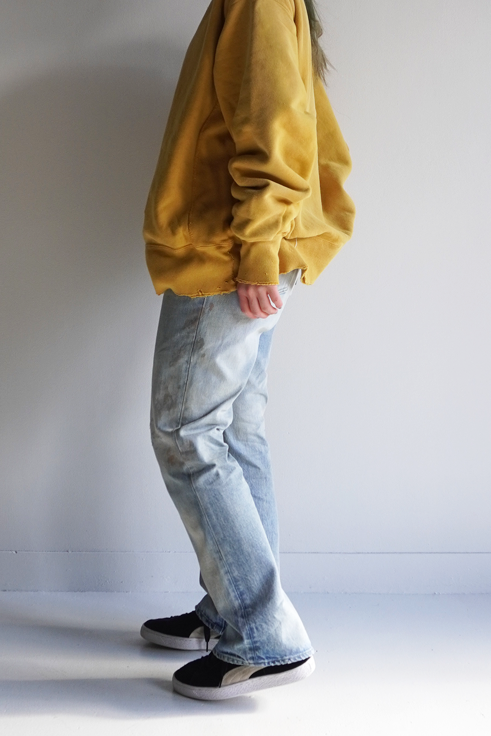 AGING SELVEDGE SHOE CUT 5P DENIM PANTS – ANCELLM AGING SELVEDGE SHOE CUT 5P DENIM PANTS – ANCELLM