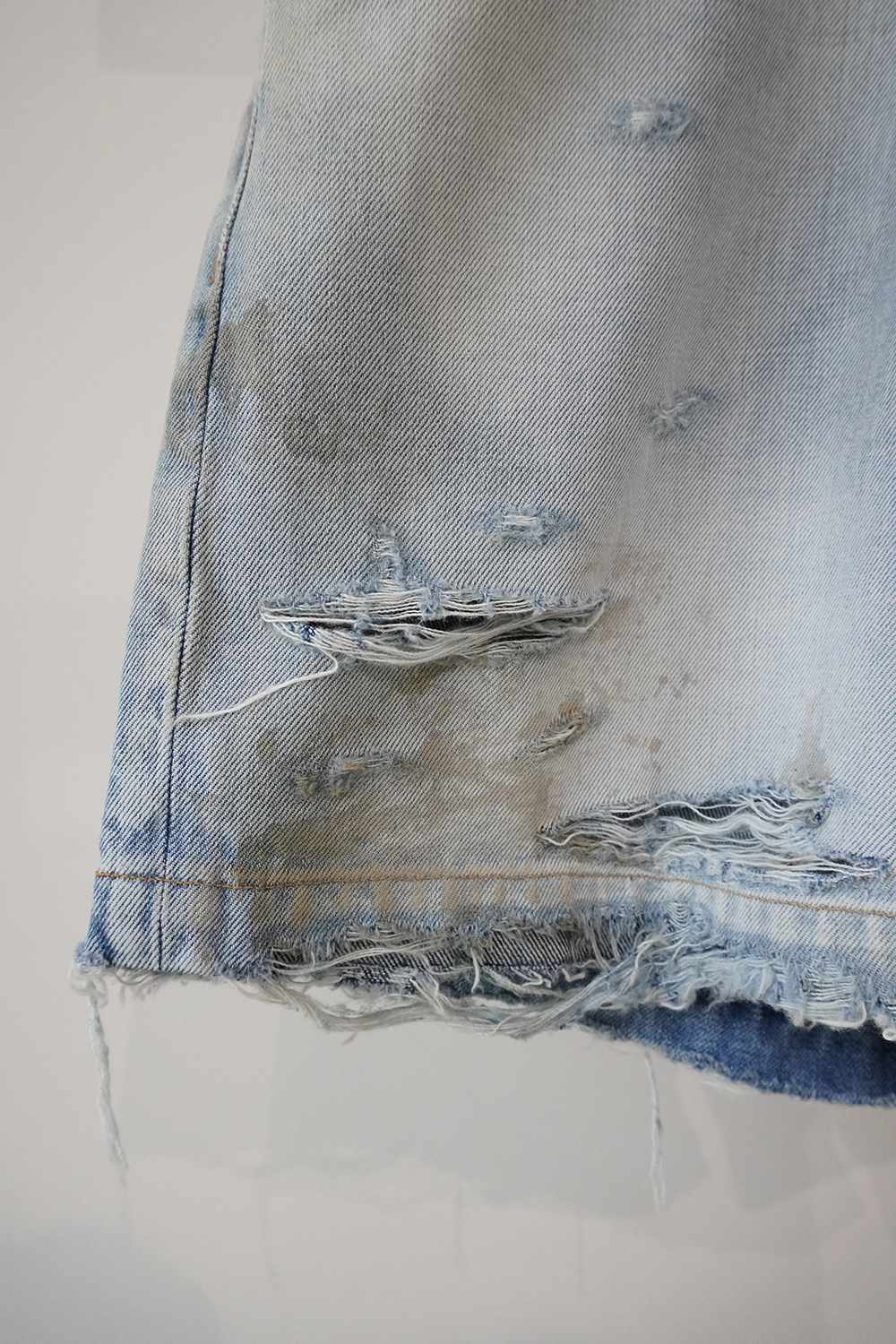CRASH DENIM SHORTS(INDIGO) – ANCELLM CRASH DENIM SHORTS(INDIGO) – ANCELLM