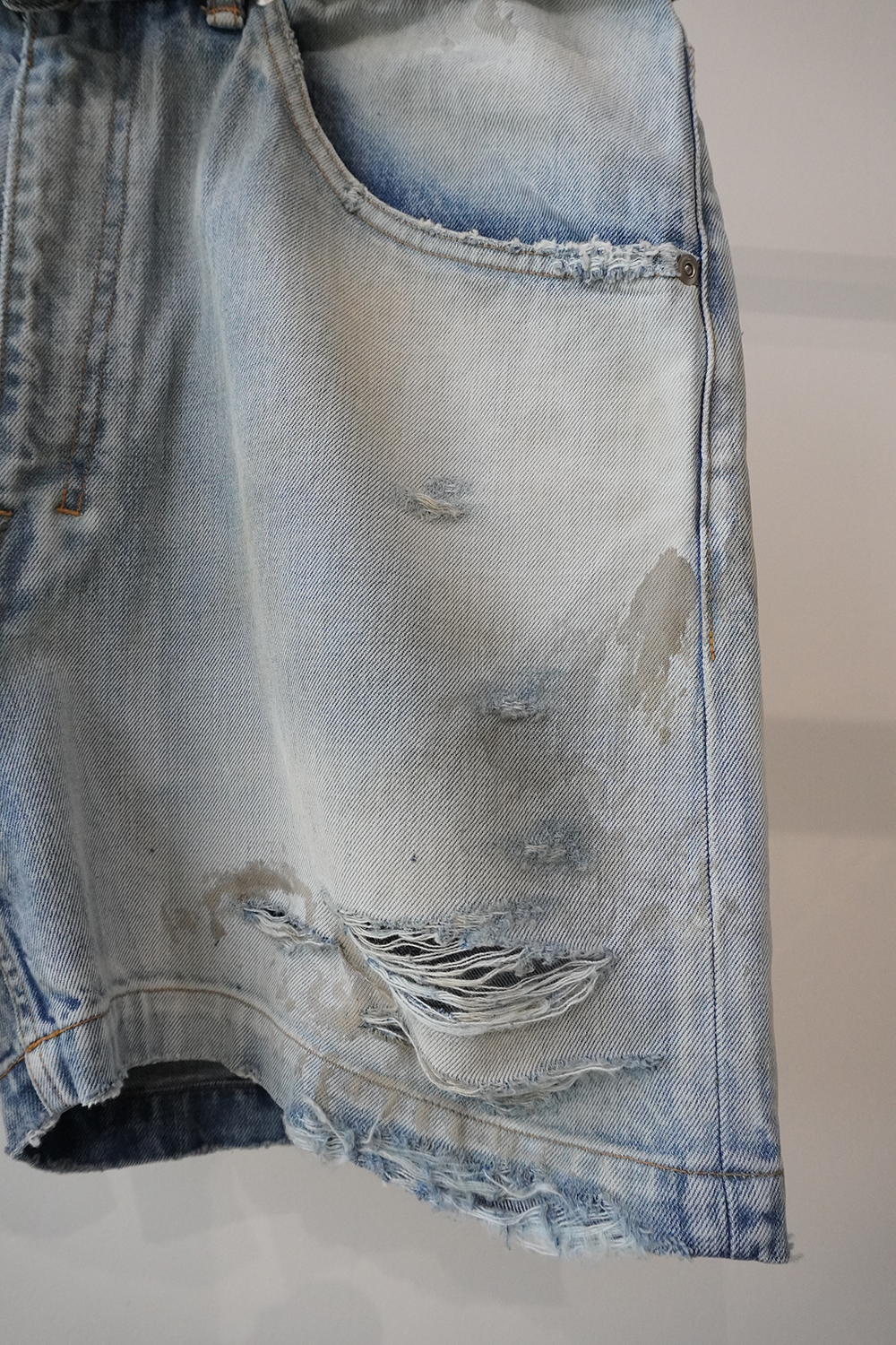 CRASH DENIM SHORTS(INDIGO) – ANCELLM CRASH DENIM SHORTS(INDIGO) – ANCELLM