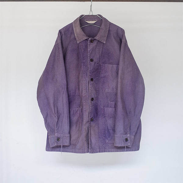 MOLESKIN COVERALL JACKET(DUSKY PURPLE) – ANCELLM