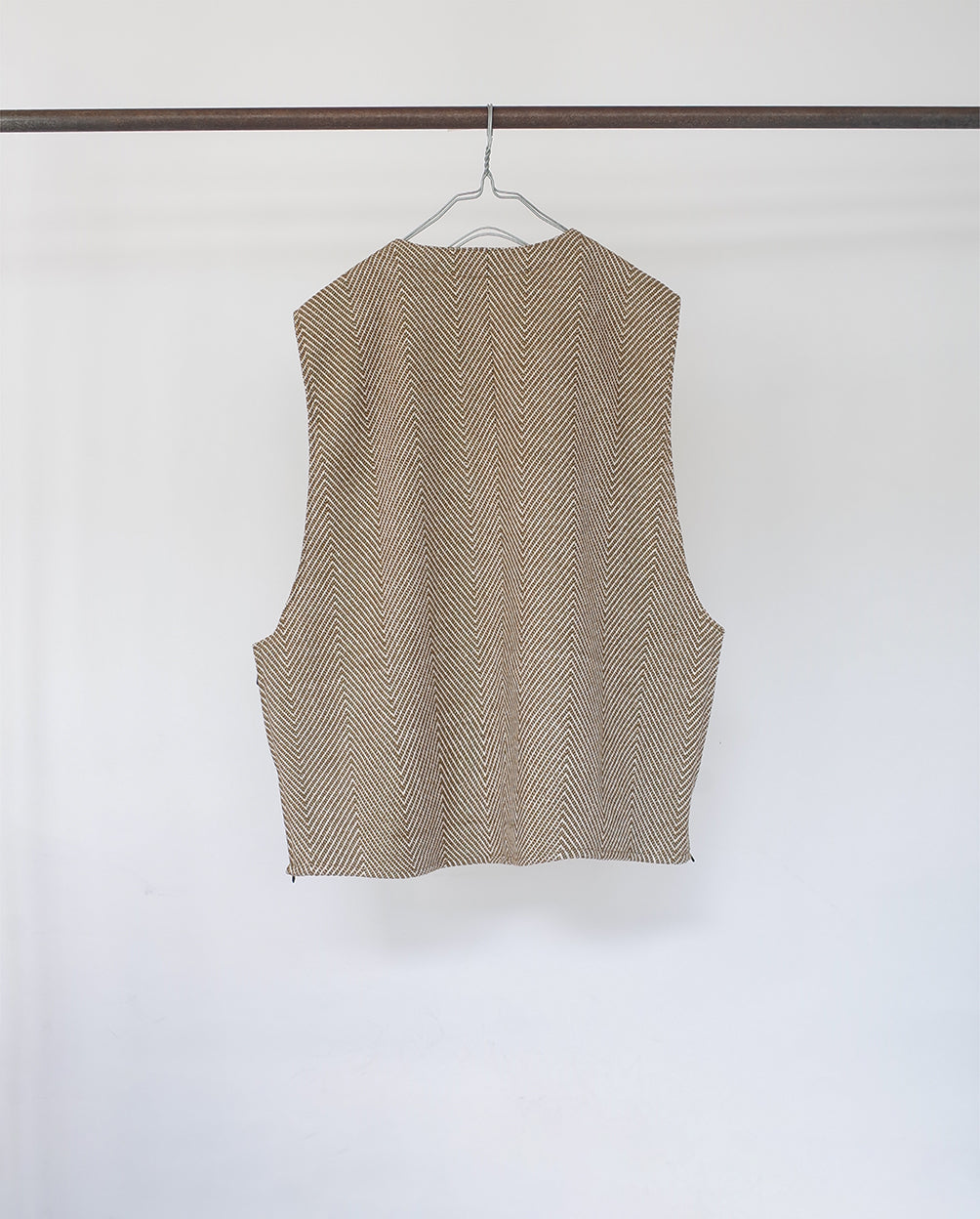 HERRINGBONE OVER VEST(KHAKI)