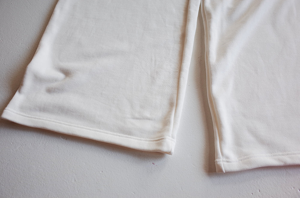 LONG LENGTH SWEAT PANTS (WHITE)