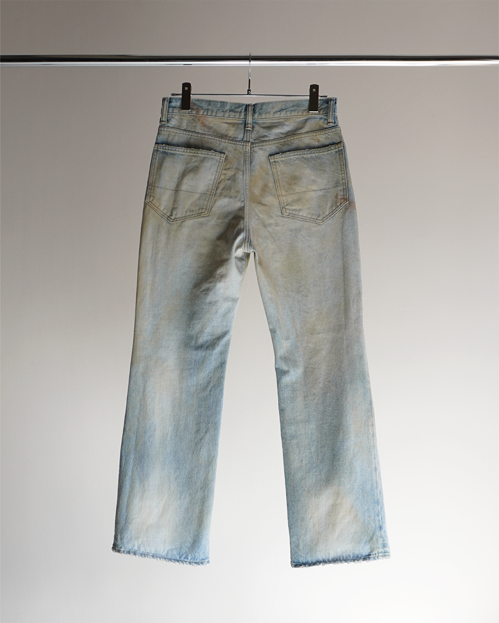 CRASH SELVEDGE SHOE CUT 5P DENIM PANTS – ANCELLM CRASH SELVEDGE SHOE CUT 5P DENIM PANTS – ANCELLM