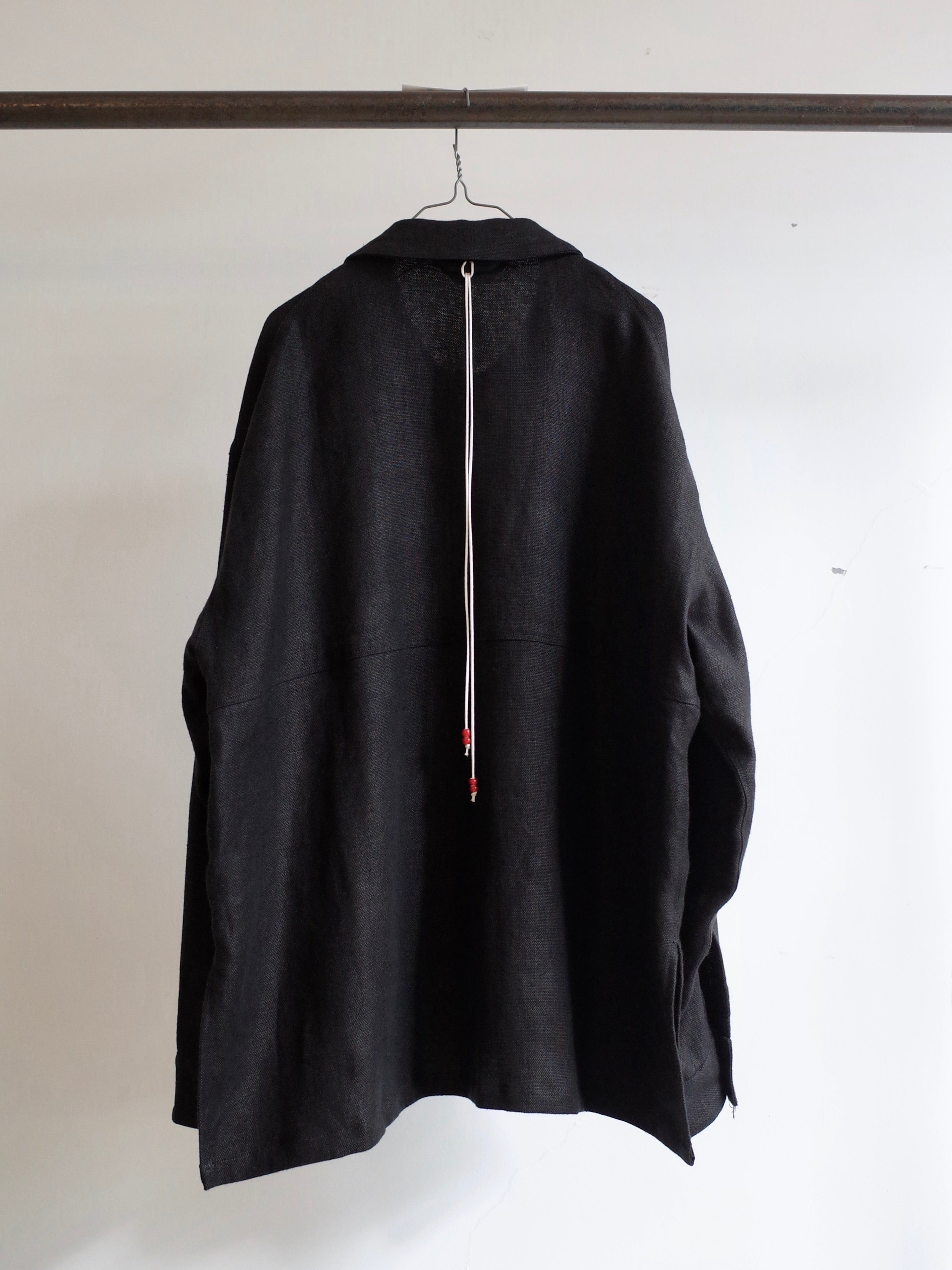 【ancellm】LINEN COVERALL リネンカバーオールジャケット ANCELLM - LINEN COVERALL | BLACK | カバーオール | NapsNote