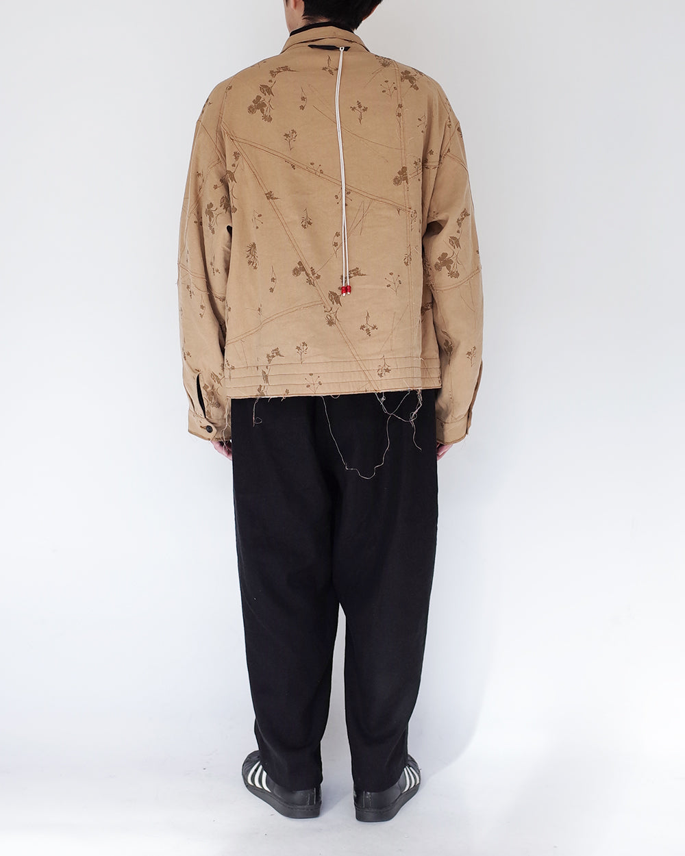 LINEN SILK FLOWER BLOUSON