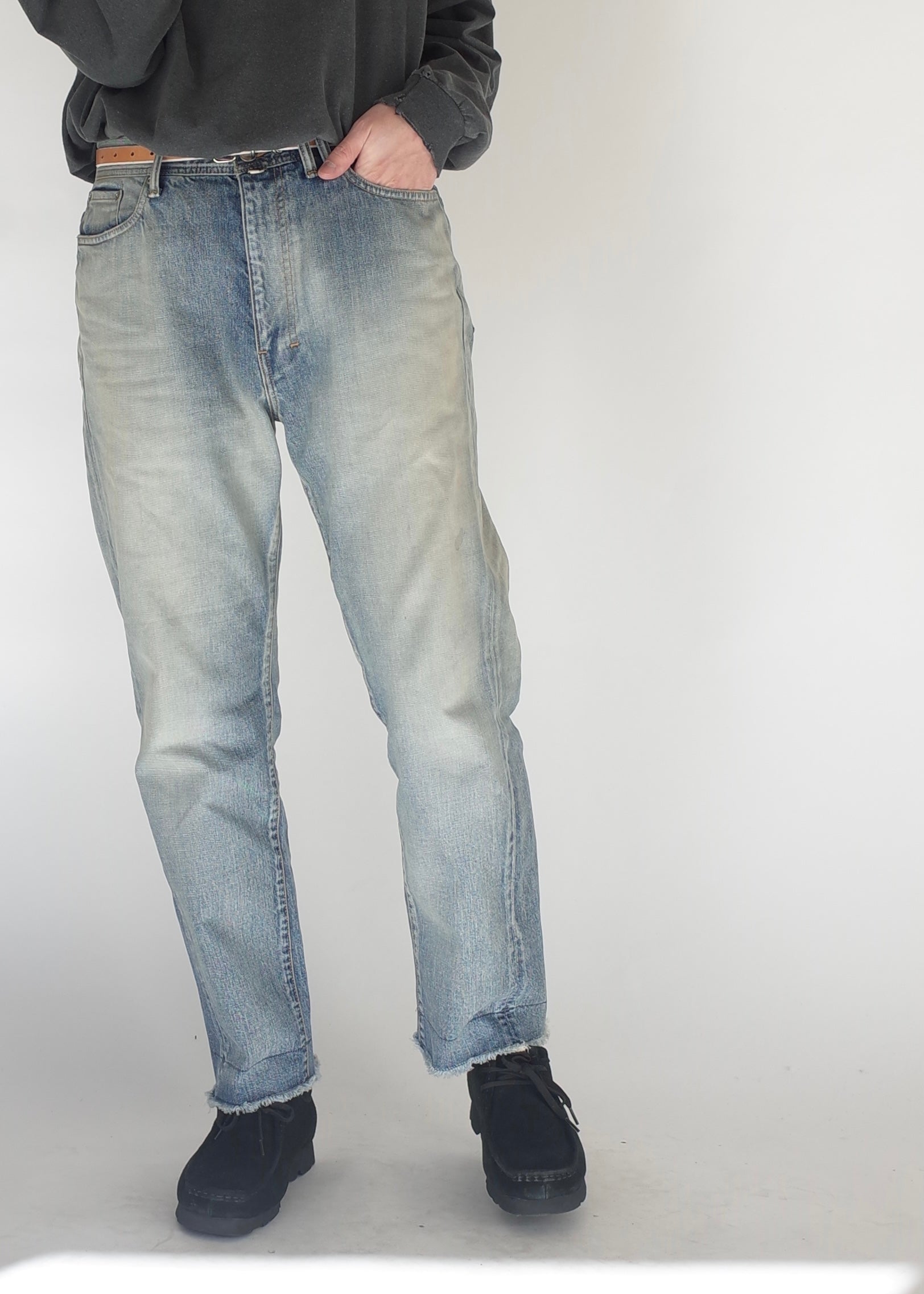 INDIGO STRAIGHT 5P DENIM PANTS - 1 / INDIGO