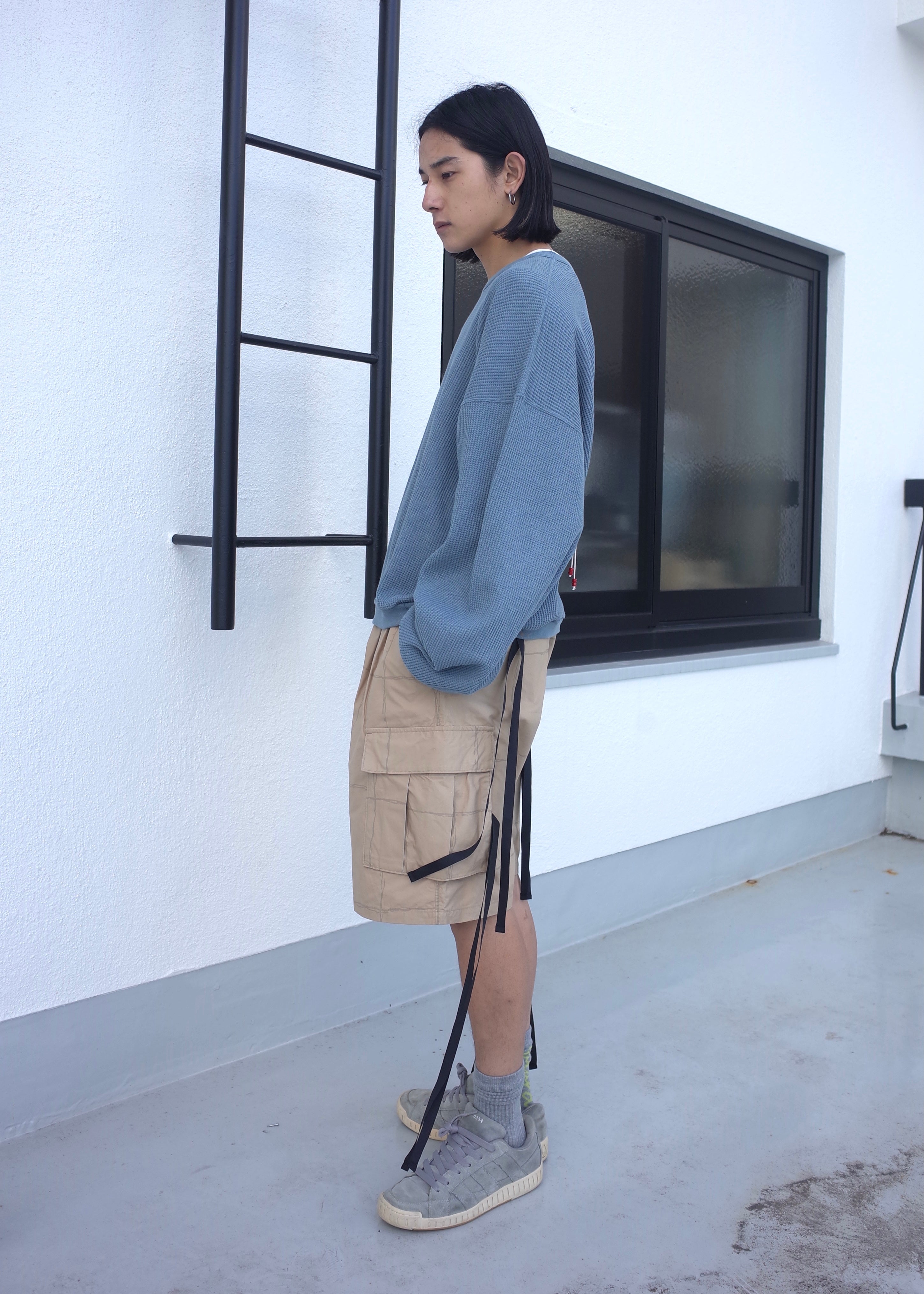 WAFFLE OVER LS(BLUE) – ANCELLM