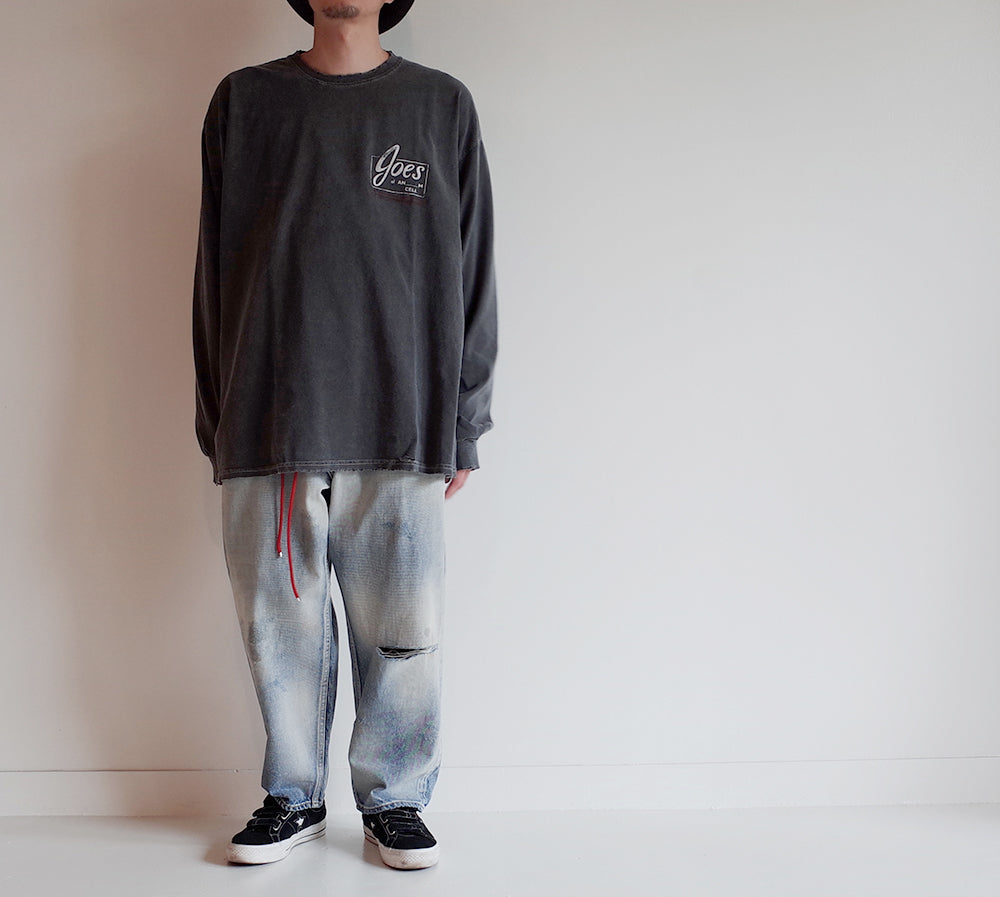 GOES AGING LS T-SHIRT(CHARCOAL)