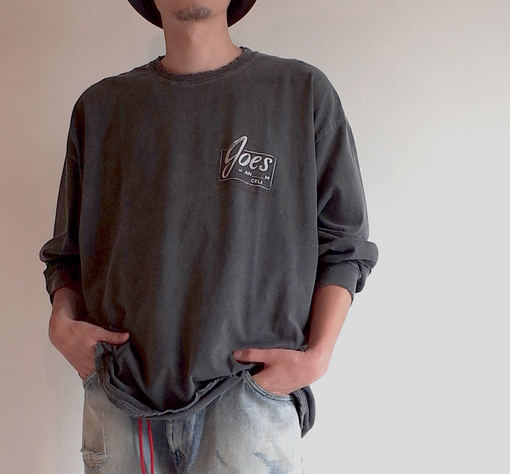 GOES AGING LS T-SHIRT(CHARCOAL)