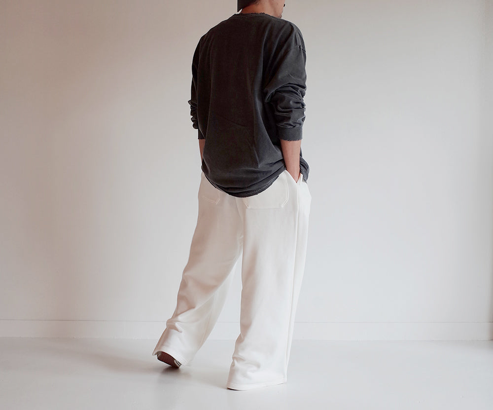 LONG LENGTH SWEAT PANTS (WHITE)