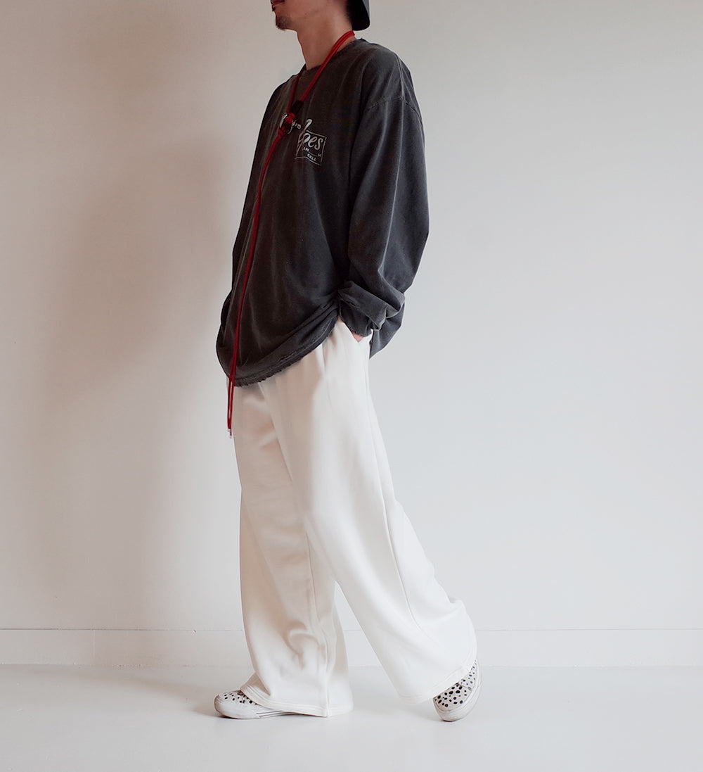 LONG LENGTH SWEAT PANTS (WHITE)