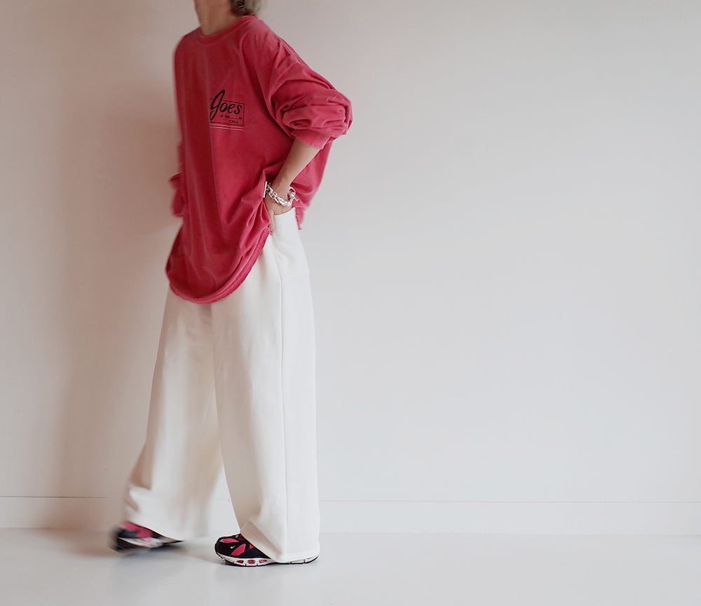 LONG LENGTH SWEAT PANTS (WHITE)