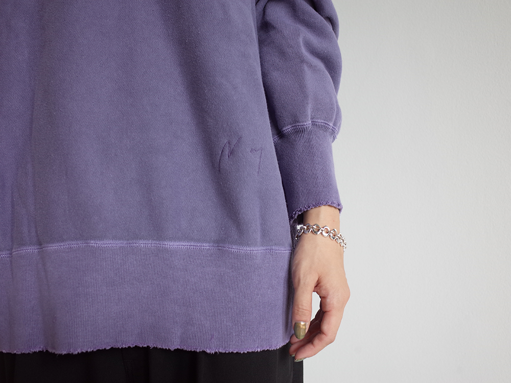 DAMAGE SWEAT SHIRT(DUSKY PURPLE)