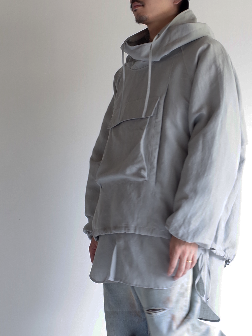 W/L PULL OVER SHIRT(BLUEGRAY) – ANCELLM W/L PULL OVER SHIRT(BLUEGRAY) – ANCELLM
