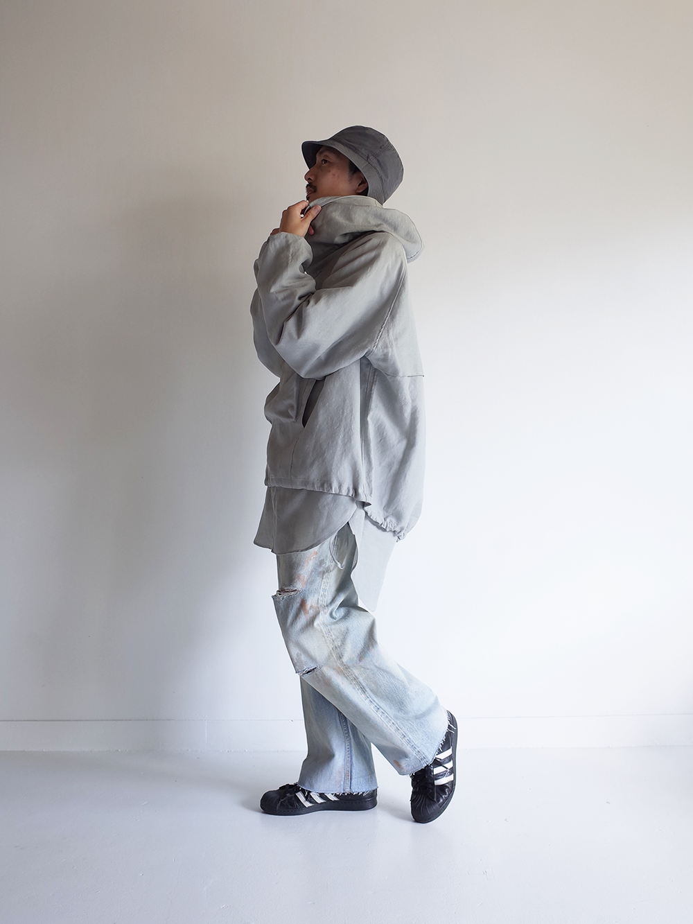 W/L PULL OVER SHIRT(BLUEGRAY) – ANCELLM W/L PULL OVER SHIRT(BLUEGRAY) – ANCELLM