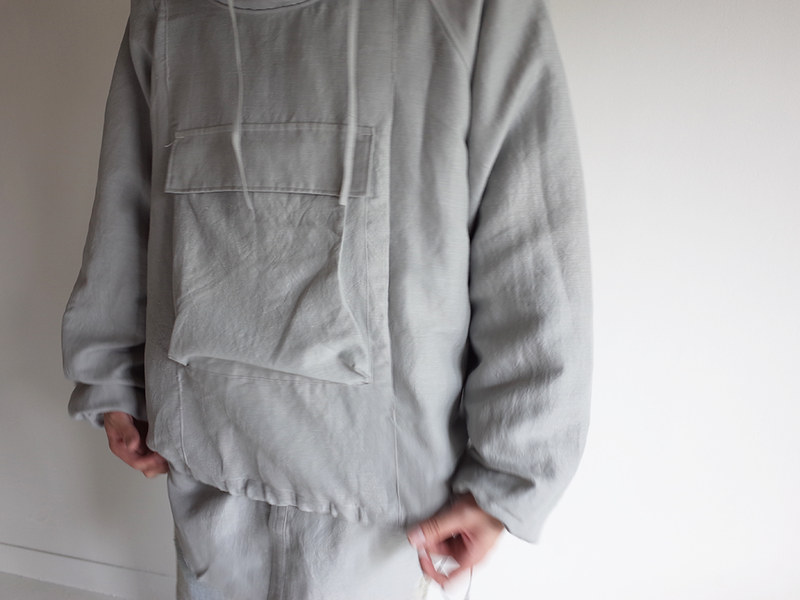 W/L PULL OVER SHIRT(BLUEGRAY)