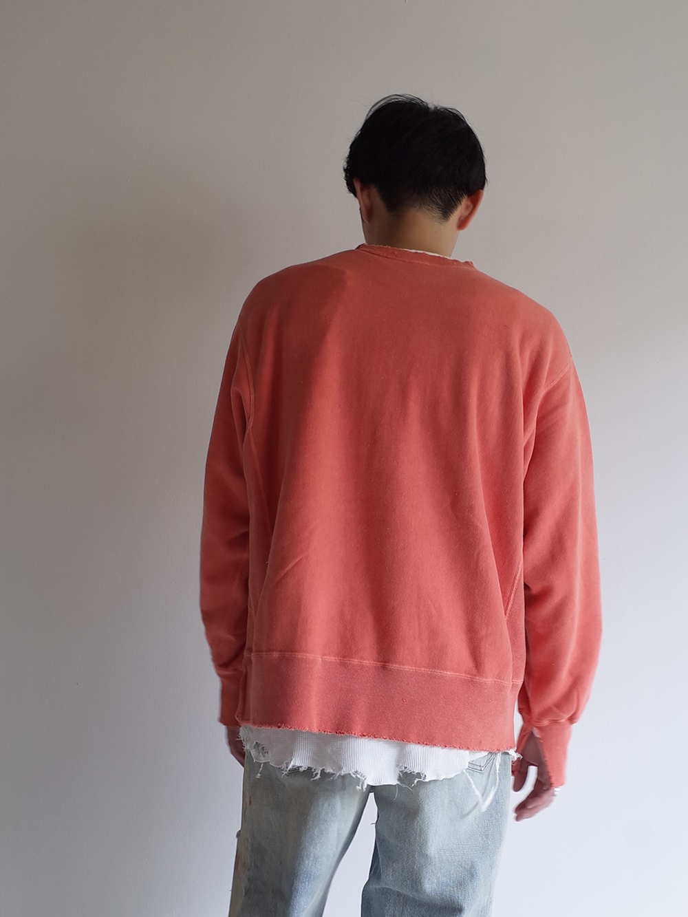 DAMAGE SWEAT SHIRT(RED) – ANCELLM DAMAGE SWEAT SHIRT(RED) – ANCELLM