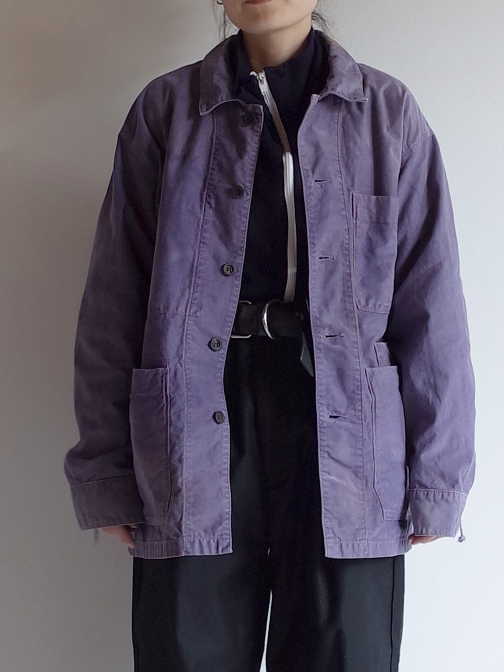 MOLESKIN COVERALL JACKET(DUSKY PURPLE)