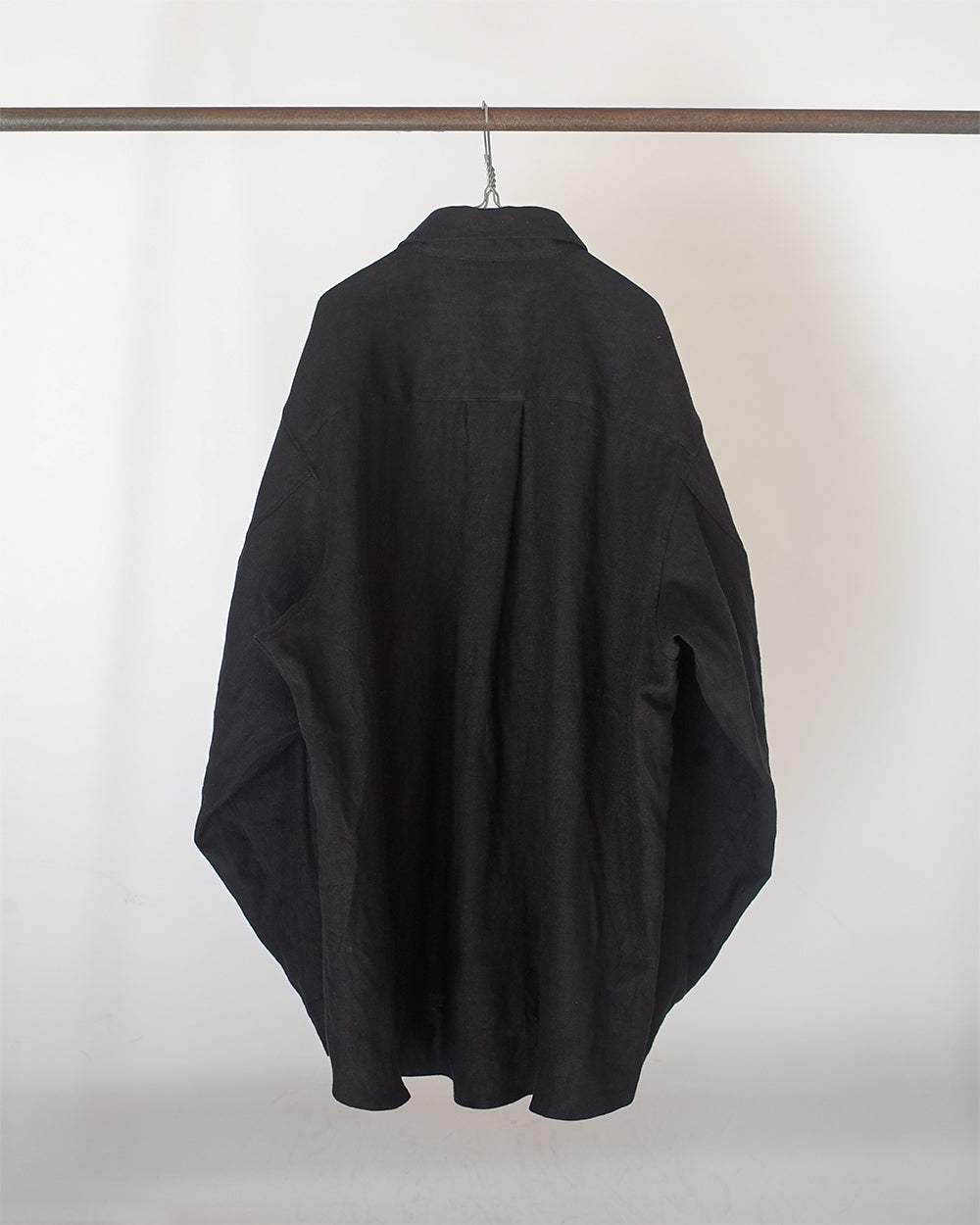 LINENSUEDE OVERSIZED LS SHIRT(BLACK) – ANCELLM